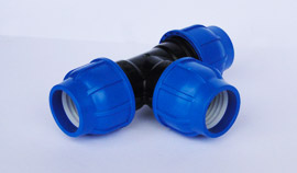 Tê pead de compressão